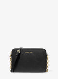 Michael Kors Jet Set grande in pelle Saffiano nera – vista frontale