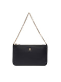 Tommy Hilfiger TH Icon Chain – Pochette Donna Nera con Catena Dorata