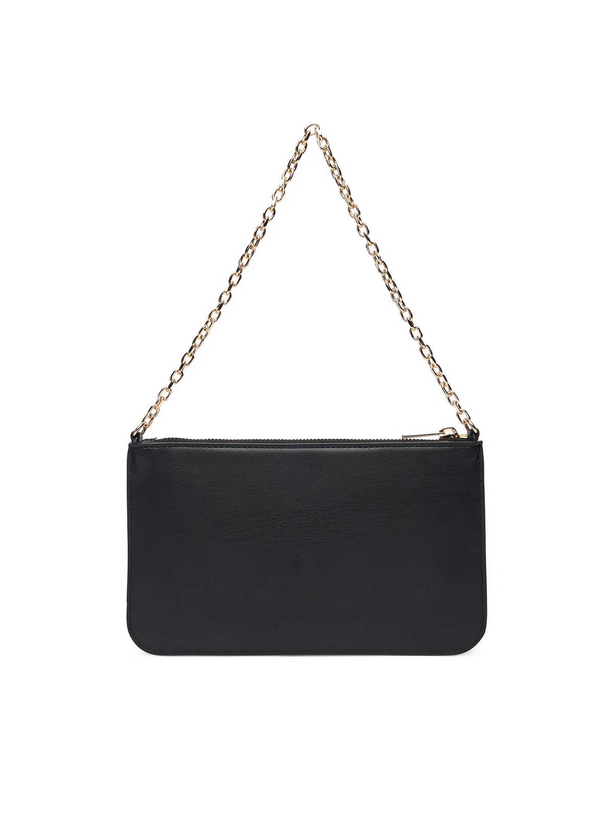 Tommy Hilfiger TH Icon Chain – Pochette Donna Nera con Catena Dorata