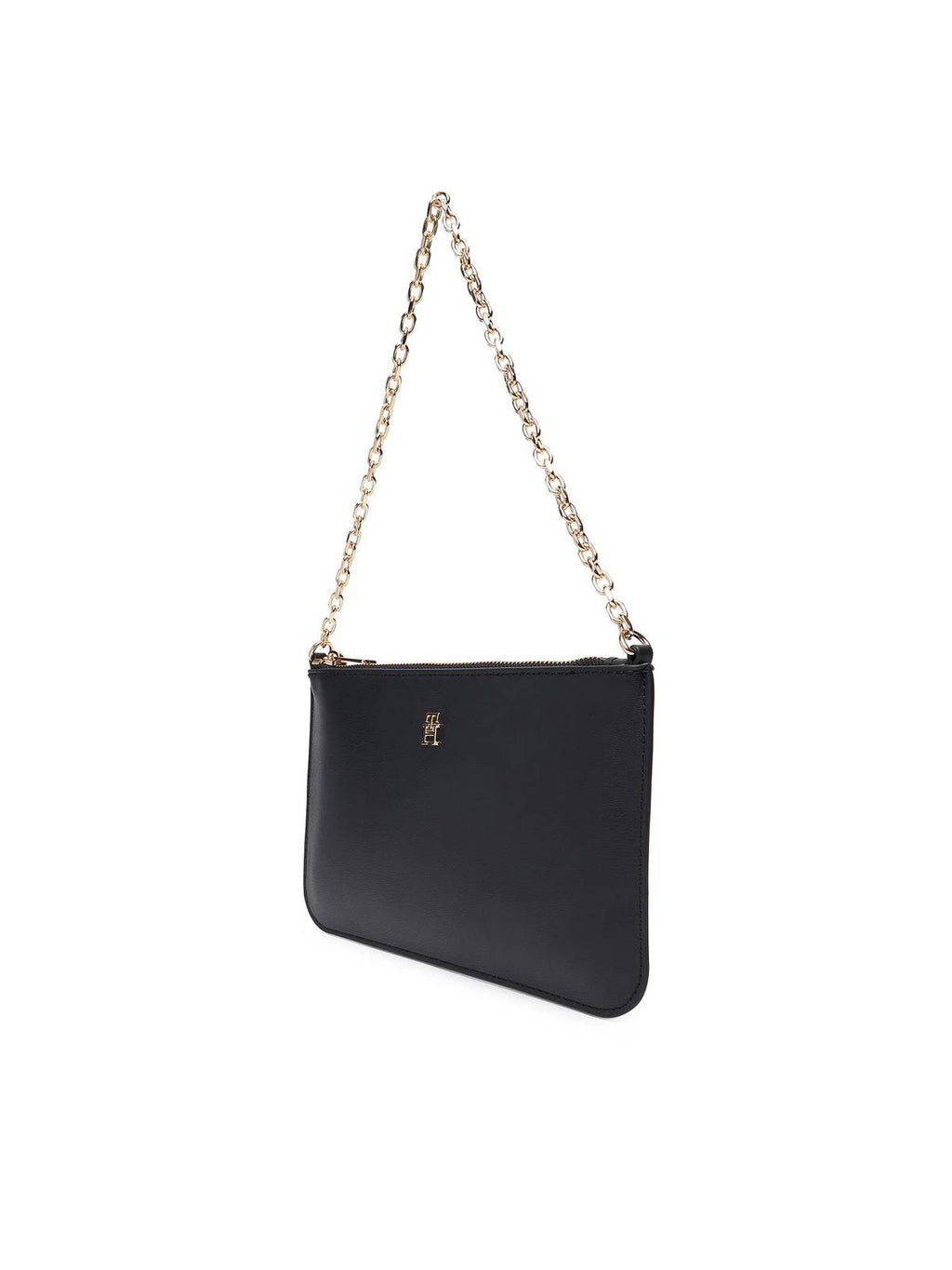 Tommy Hilfiger TH Icon Chain – Pochette Donna Nera con Catena Dorata