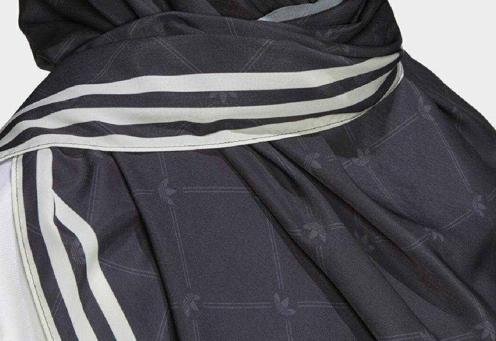 Foulard Adidas Originals Nero Unisex con Trifogli e 3 Strisce
