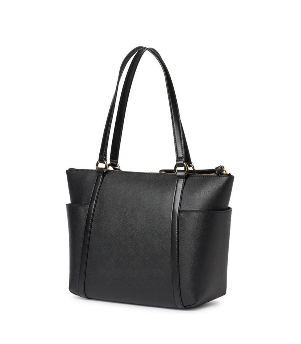 Borsa Michael Kors Shopper Nera con Logo e Nappina