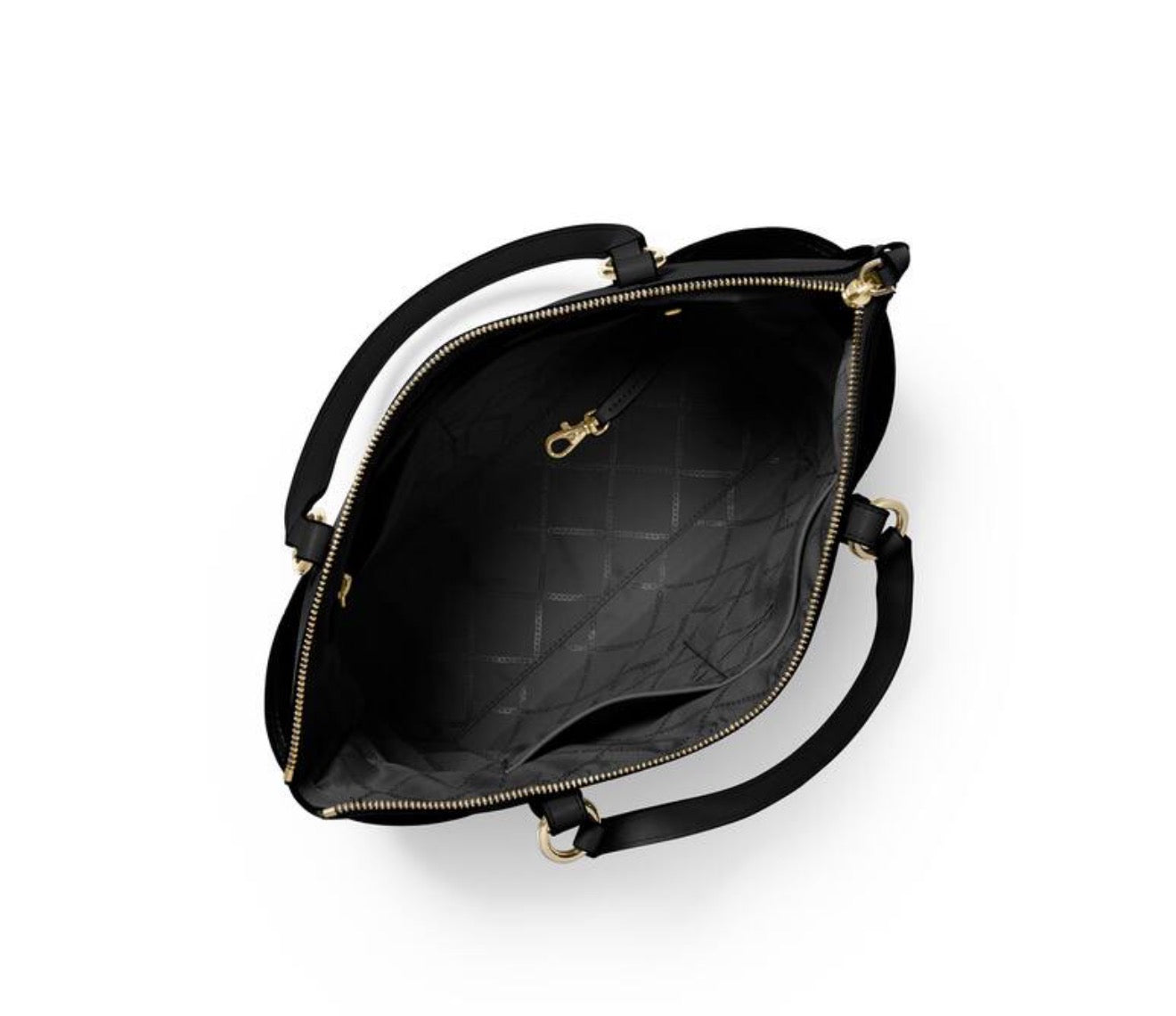 Borsa Michael Kors Shopper Nera con Logo e Nappina