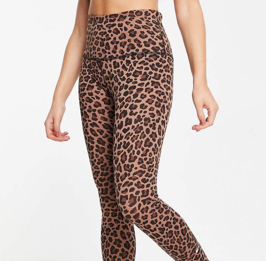 Nike Leggings Donna Animalier Leopardati a Vita Alta