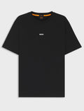 BOSS T-Shirt Uomo Nera con Logo Minimal