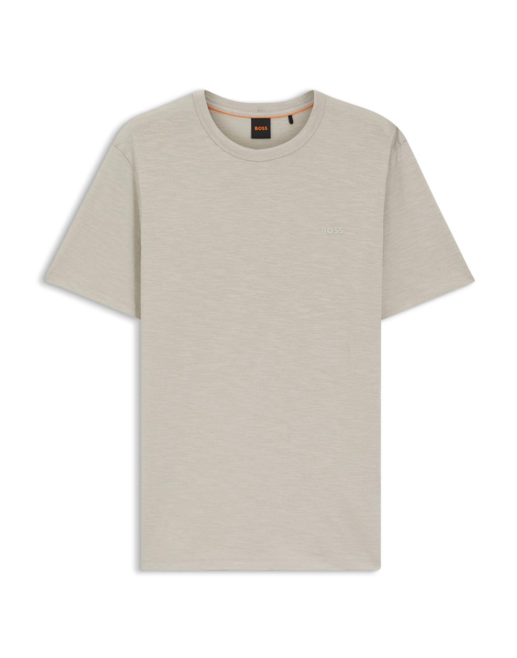 BOSS T-Shirt Uomo Beige con Logo Tono su Tono