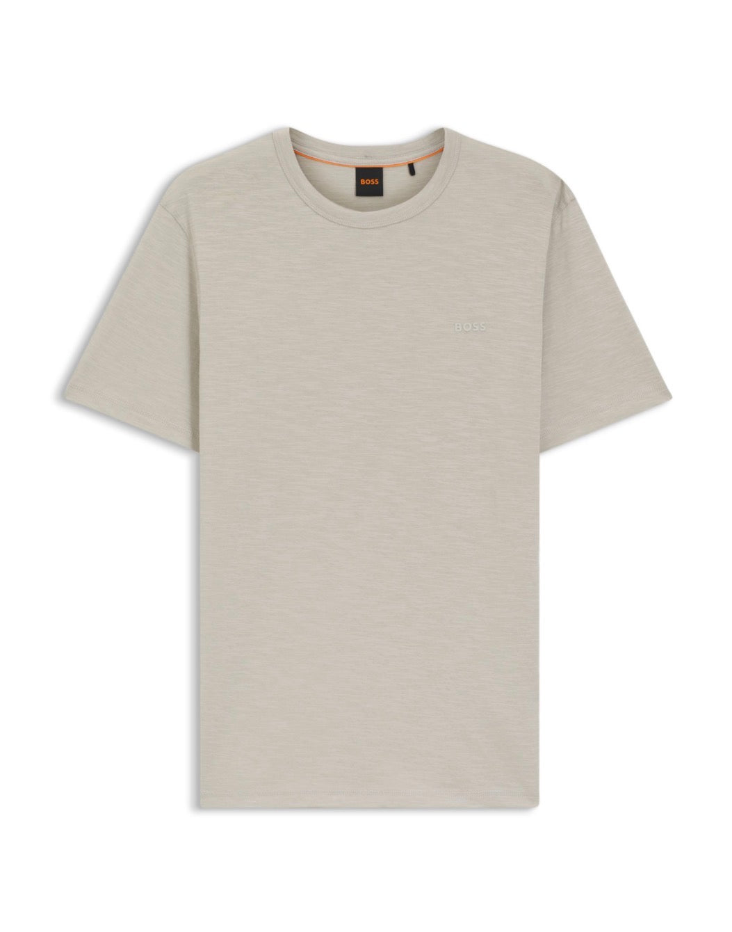 BOSS T-Shirt Uomo Beige con Logo Tono su Tono