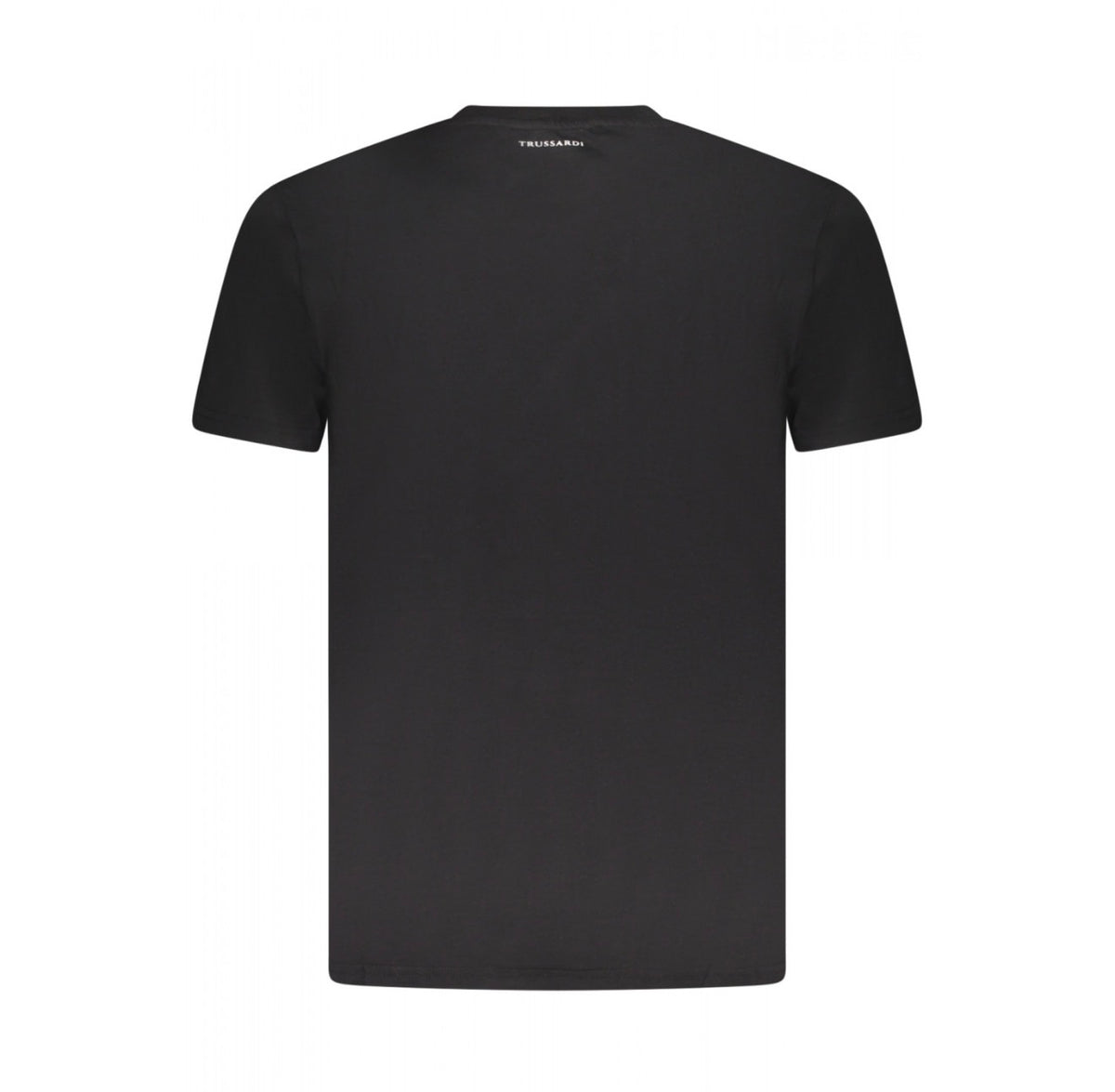 Trussardi T-Shirt Uomo Nera con Maxi Logo Levriero