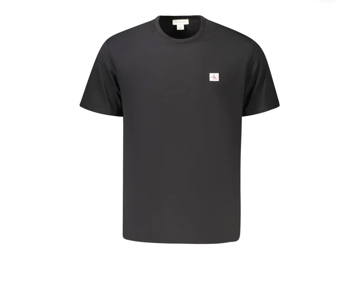 Calvin Klein Jeans T-Shirt Uomo Nera con Logo CK Patch