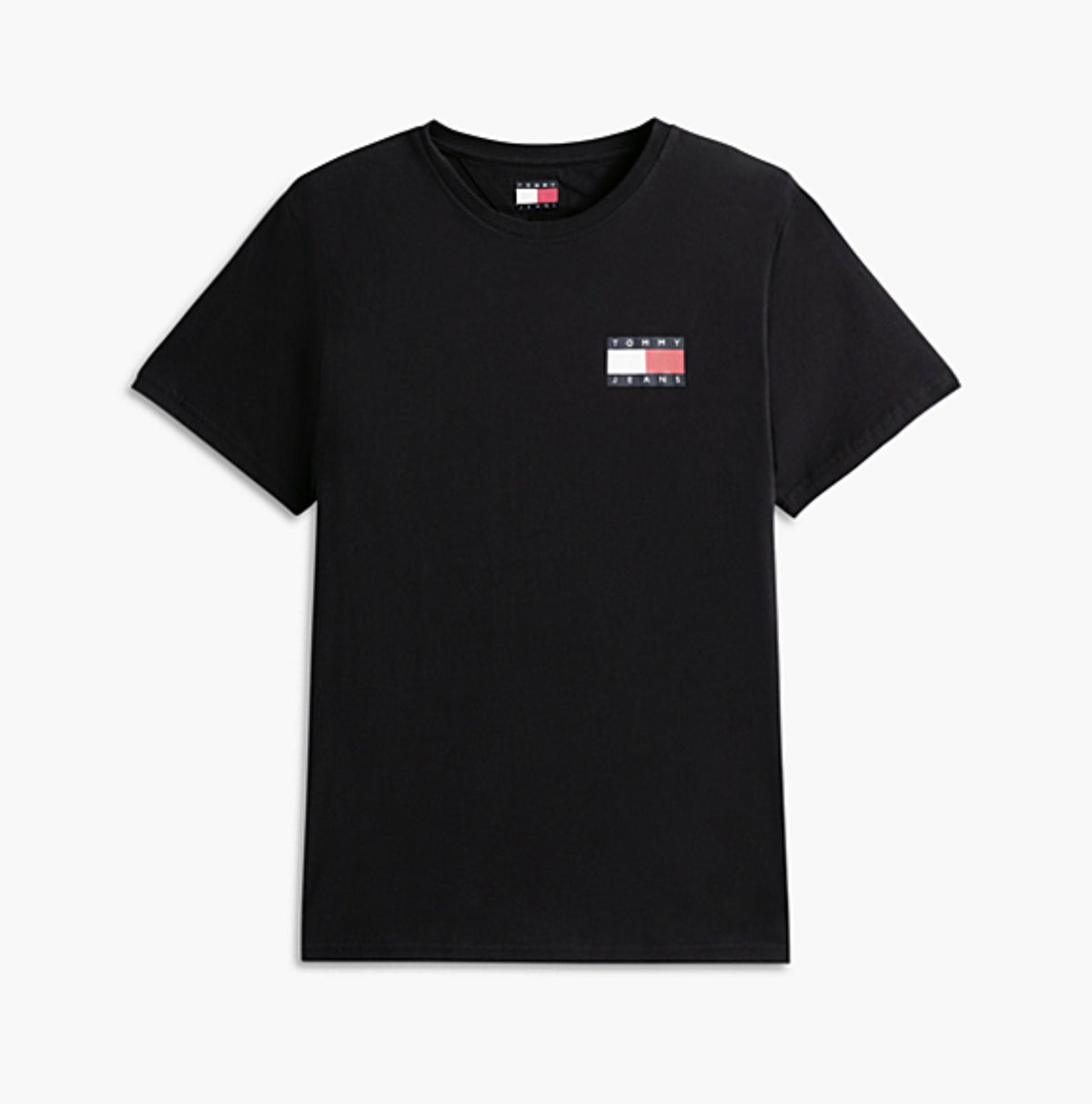 Tommy Jeans T-Shirt Uomo Nera con Logo Flag