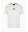 EA7 Emporio Armani T-Shirt Uomo con Logo – Bianco Panna/Beige chiaro