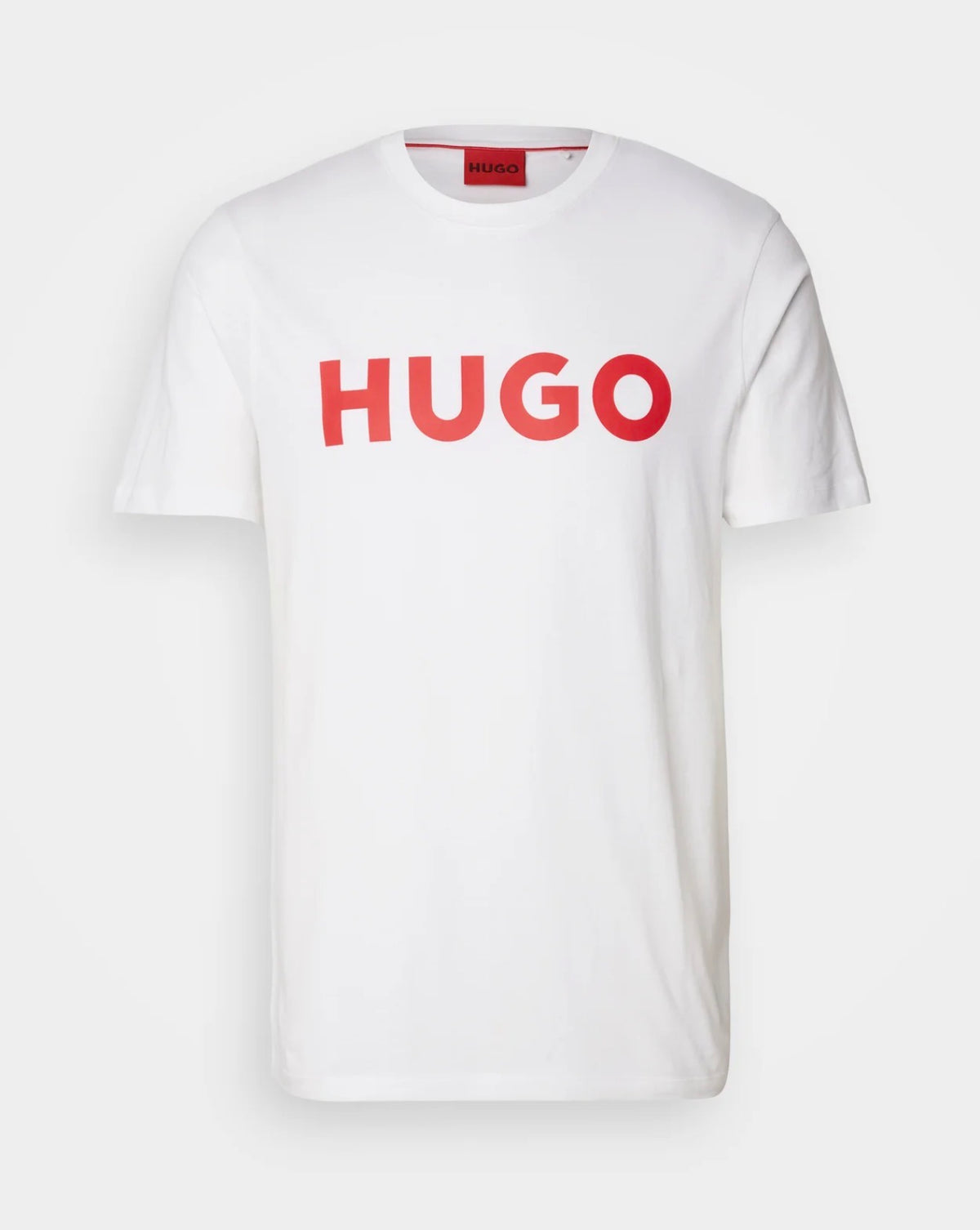 HUGO T-Shirt Uomo Bianca con Logo Rosso