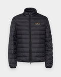 EA7 Emporio Armani Piumino Uomo Nero con Logo Oro