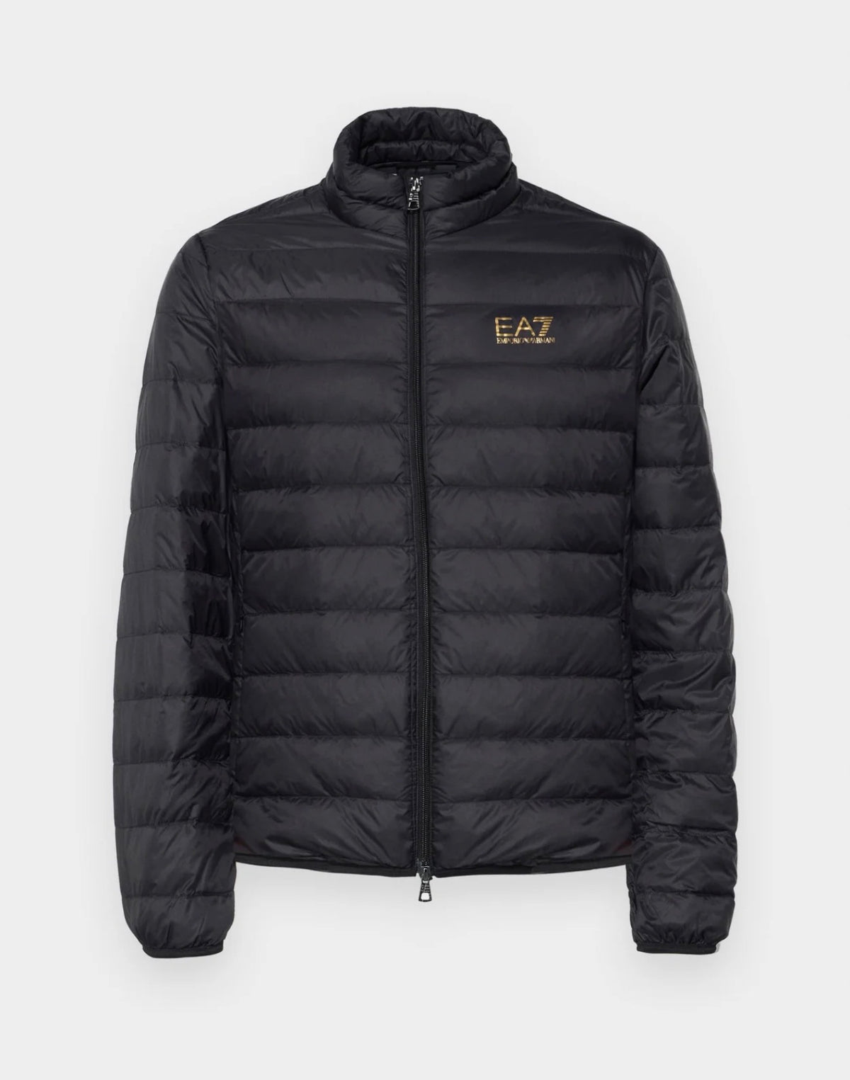EA7 Emporio Armani Piumino Uomo Nero con Logo Oro
