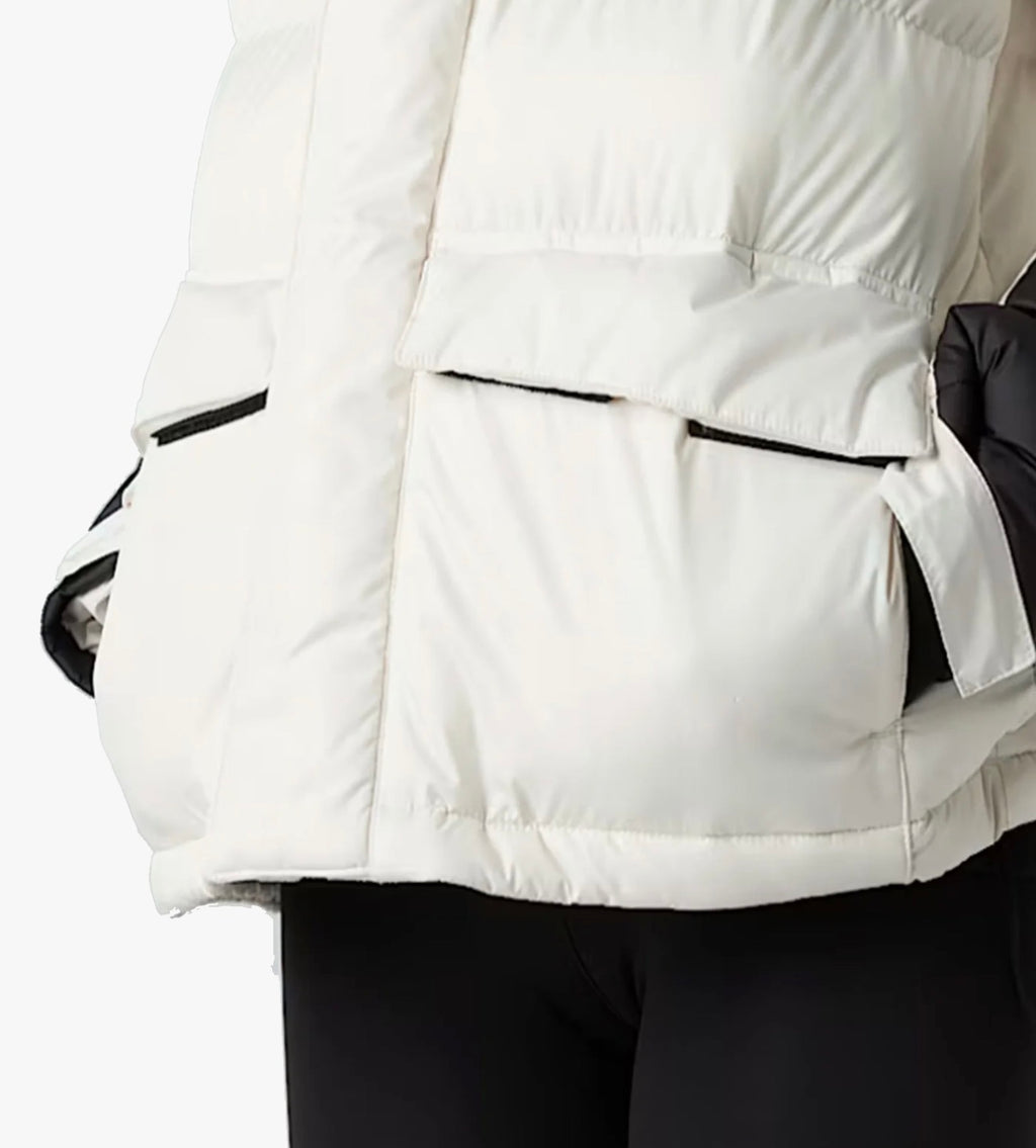 The North Face Piumino Donna Bianco e Nero con Cappuccio