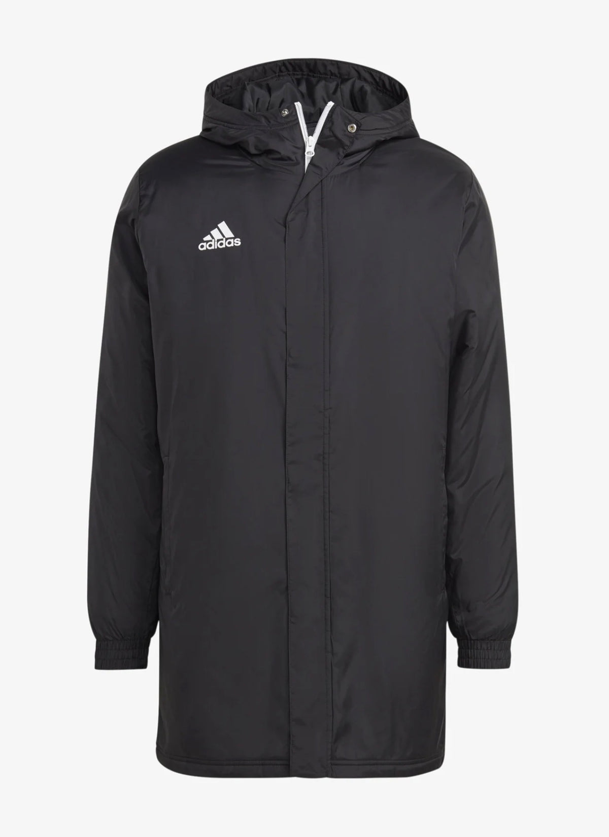 Adidas Giaccone Uomo Nero con Cappuccio e Tasche con Zip