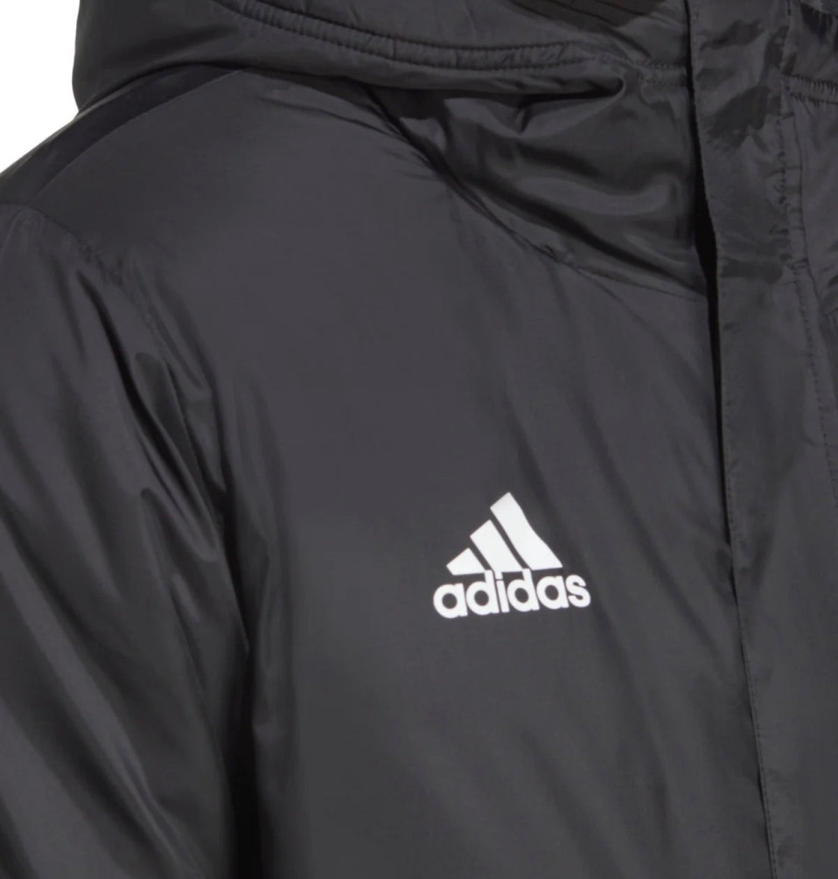 Adidas Giaccone Uomo Nero con Cappuccio e Tasche con Zip