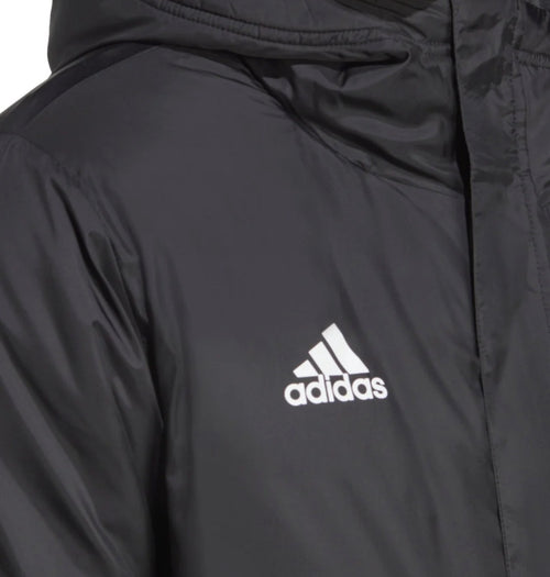 Adidas Giaccone Uomo Nero con Cappuccio e Tasche con Zip