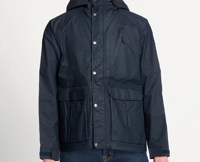 The North Face Giubbotto Uomo in Tessuto Tecnico con Cappuccio Blu Navy