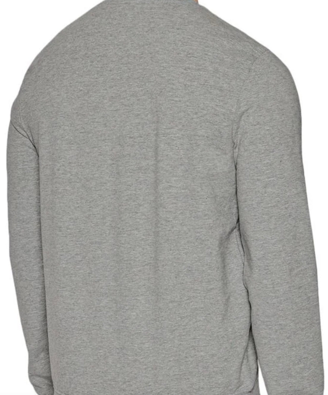 Guess Felpa Uomo Grigia Girocollo con Maxi Logo Triangolo