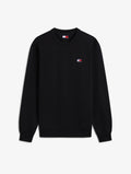 Tommy Jeans Felpa Uomo Nera Girocollo con Logo