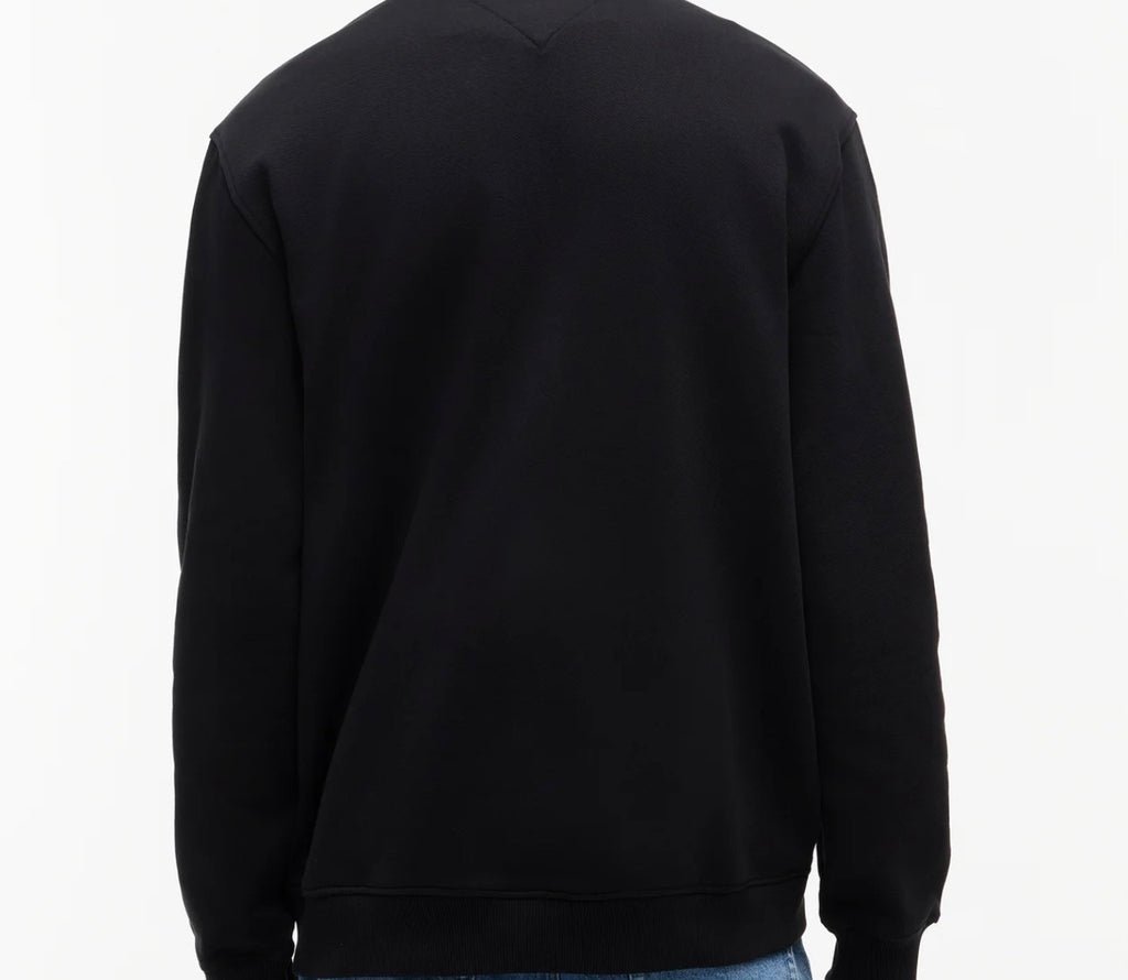 Tommy Jeans Felpa Uomo Nera Girocollo con Logo