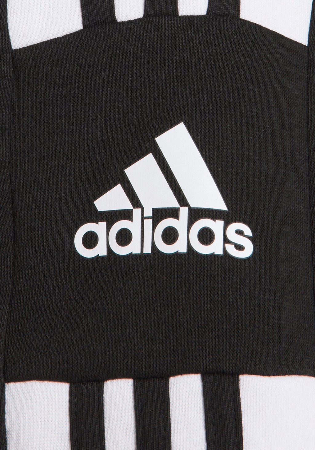 Adidas Felpa Uomo Nera Girocollo con 3 Strisce Bianche e Logo