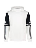 Adidas Felpa Uomo con Cappuccio Bianca e Nera con 3 Strisce