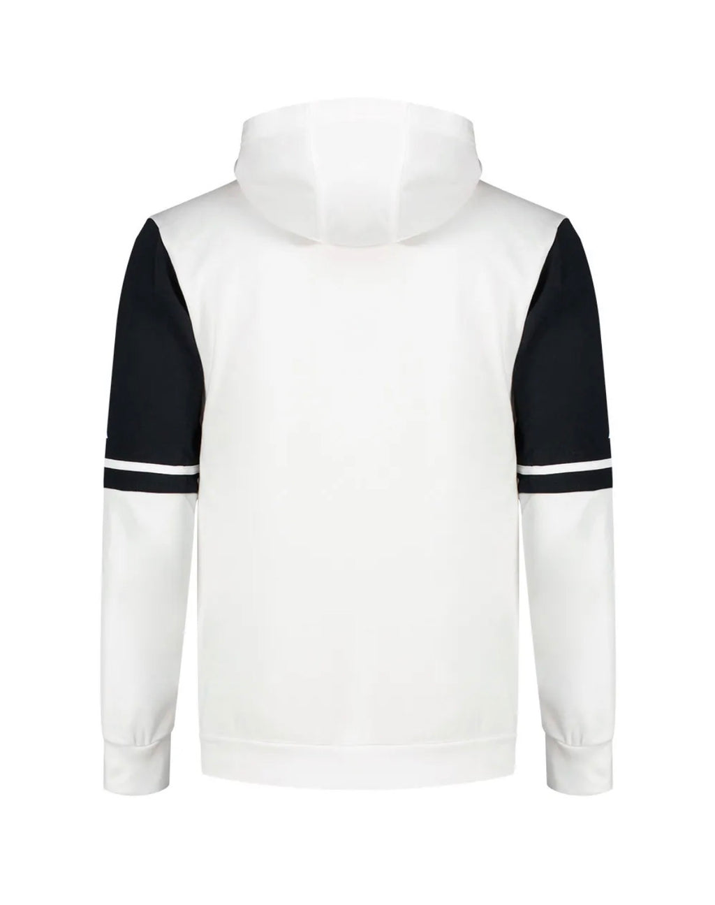 Adidas Felpa Uomo con Cappuccio Bianca e Nera con 3 Strisce