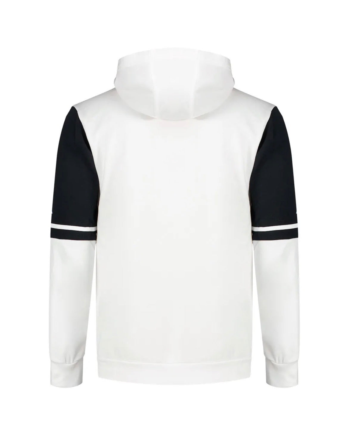 Adidas Felpa Uomo con Cappuccio Bianca e Nera con 3 Strisce