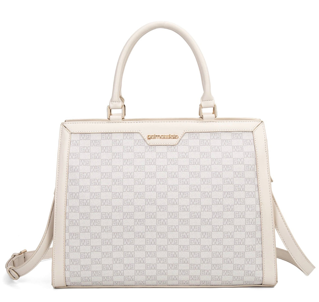 Gai Mattiolo Borsa Donna a Mano Crema con Monogram e Tracolla