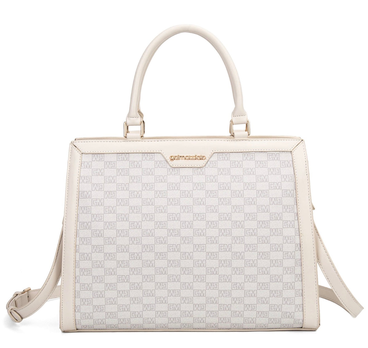 Gai Mattiolo Borsa Donna a Mano Crema con Monogram e Tracolla