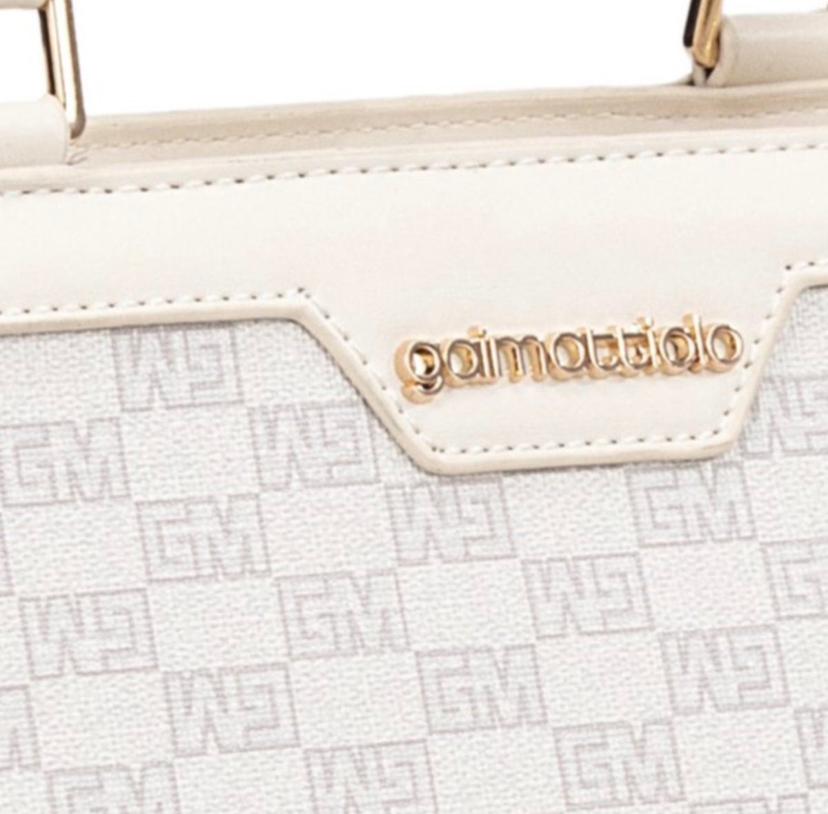 Gai Mattiolo Borsa Donna a Mano Crema con Monogram e Tracolla
