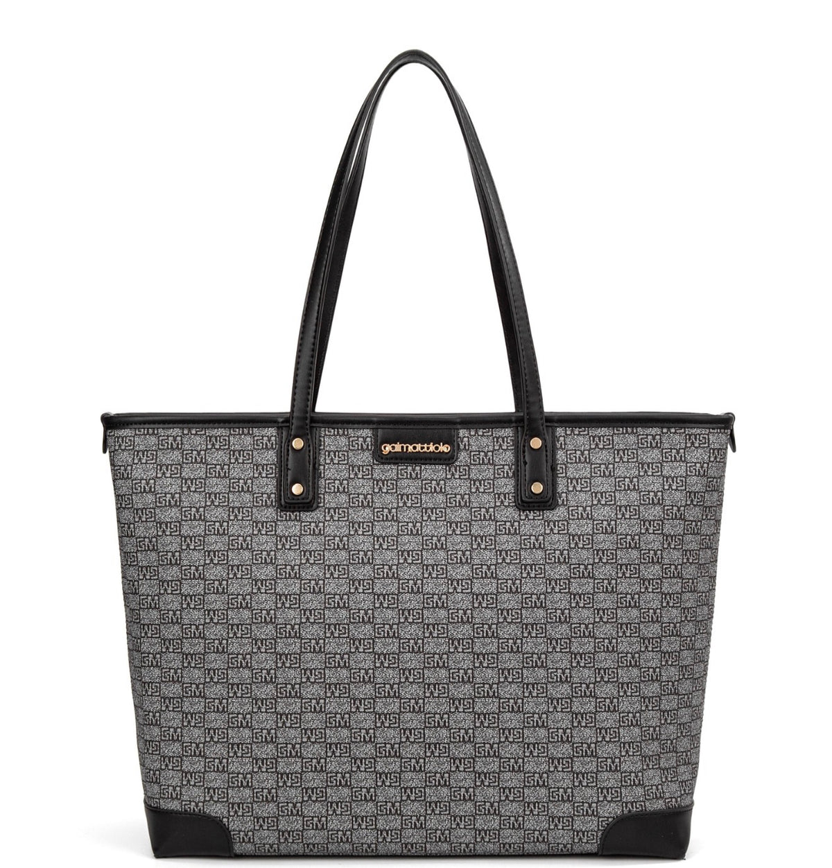 Gai Mattiolo Shopper Donna Nera e Grigia con Monogram GM