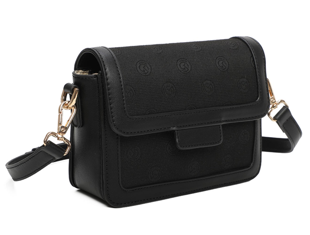 Gai Mattiolo Borsa Donna Nera a Tracolla con Monogram