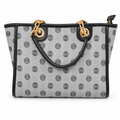 Borsa Gai Mattiolo Donna Grigia con Monogramma e Dettagli Dorati