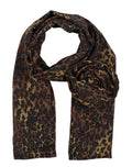 Sciarpa donna Liu Jo animalier Natural Wild Skin con spilla a fiore coordinata