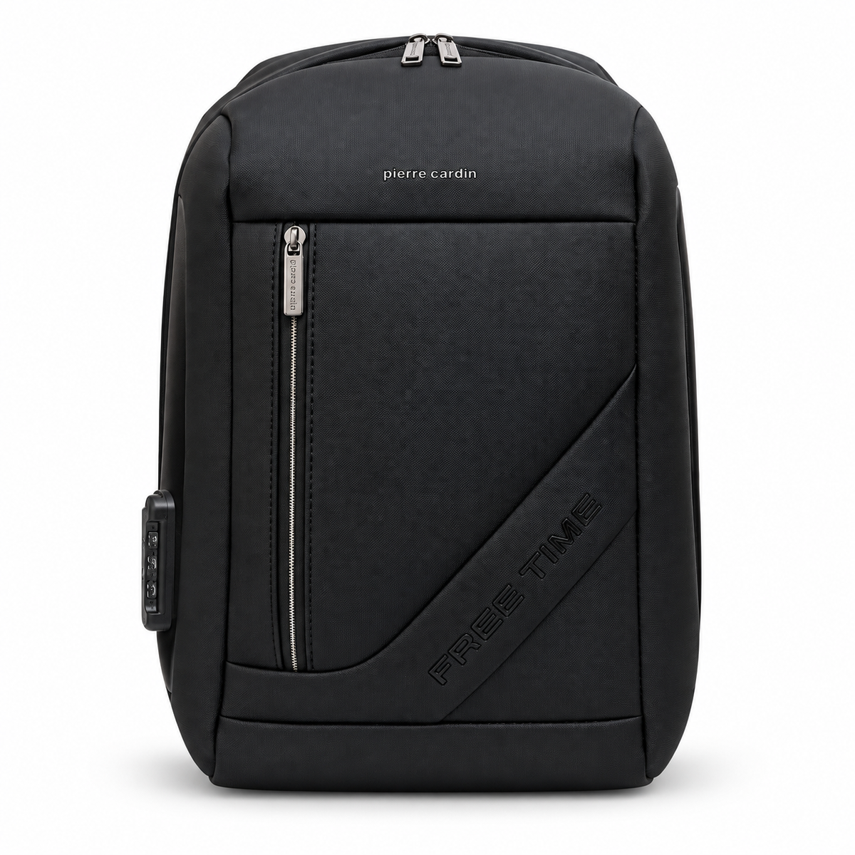 Pierre Cardin zaino grande nero Free Time Alan 10, vista frontale