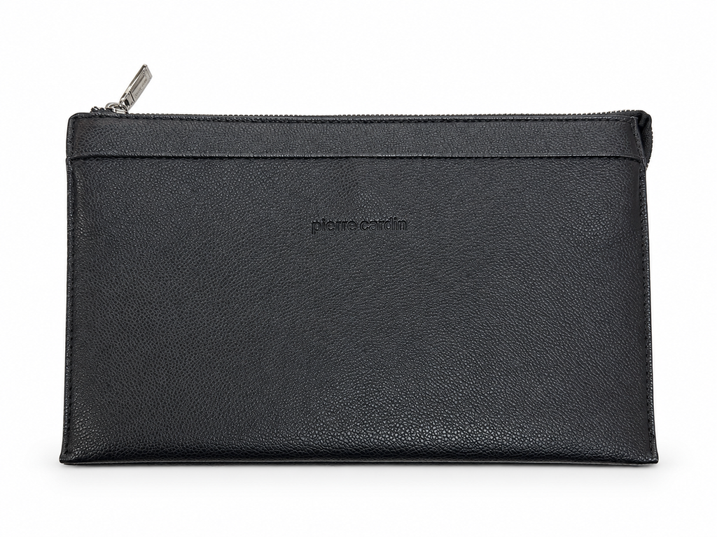 Pierre Cardin pochette uomo nera WX39 13, fronte