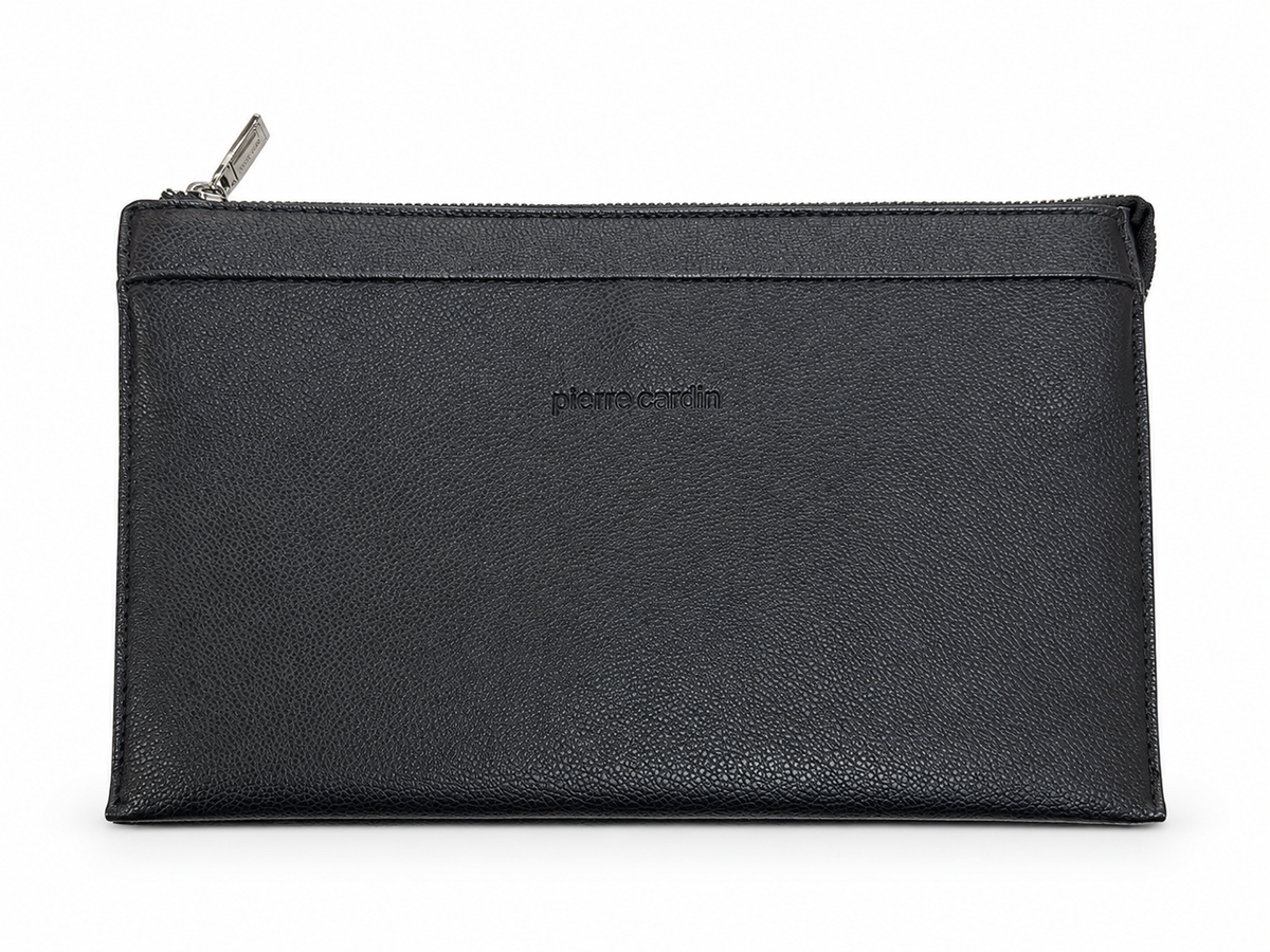 Pierre Cardin pochette uomo nera WX39 13, fronte