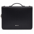 Roncato R5193.562 nera in ecopelle intrecciata, vista frontale su bianco