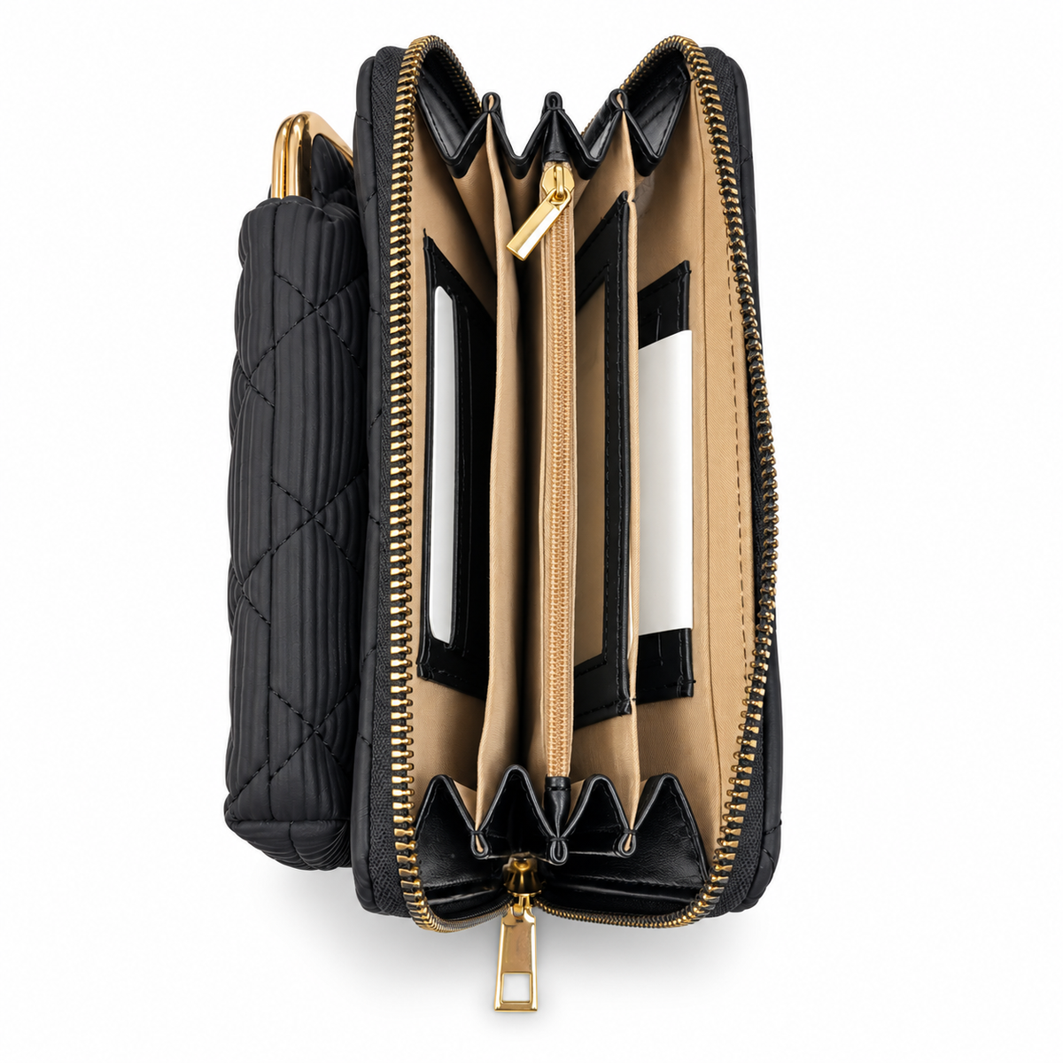 Roncato R5218.573 aperto, interno con divisori e tasca centrale con zip