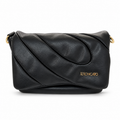 Borsa donna Roncato R5319.637 nera con cuciture curve su sfondo bianco