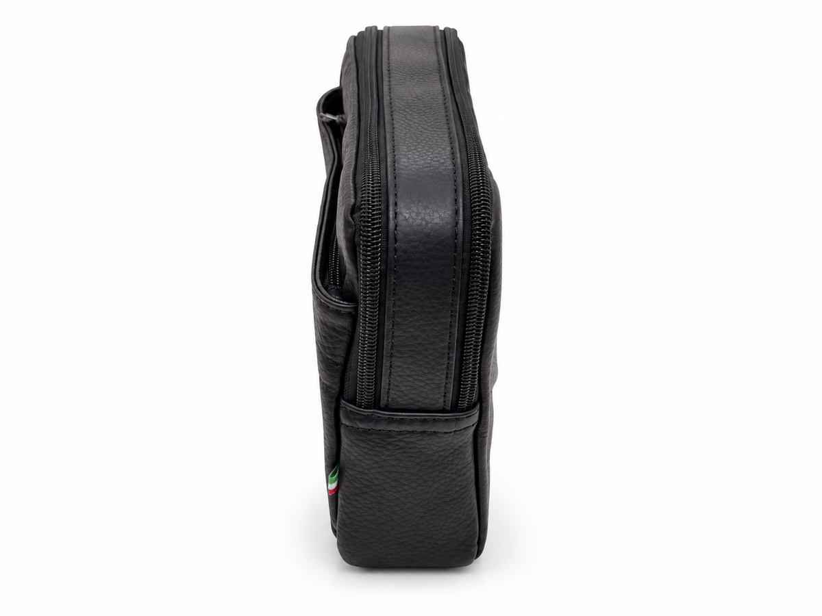 Roncato trousse uomo in vera pelle nera 46.68.101.NE, lato