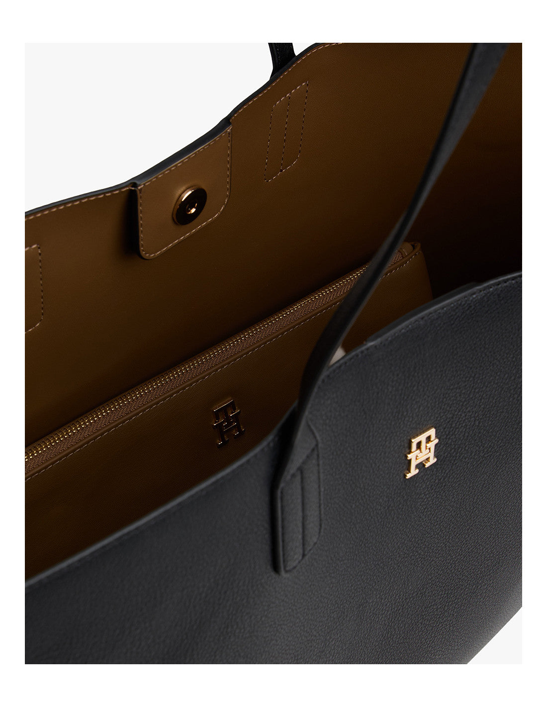 Tommy Hilfiger TH Icon Tote – Borsa Shopper Donna Nera con Pochette